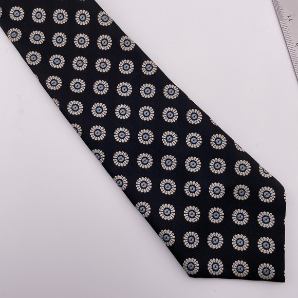 Cancia Other - Cancia Polyester Men's Necktie Black Floral Pattern